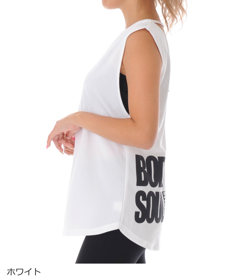 【シワ有り】【0278】バックオープン タンクトップ フィットネスウェア OS-C004TT G-FIT VISTA ジーフィット Mサイズ ホワイト アウトレット