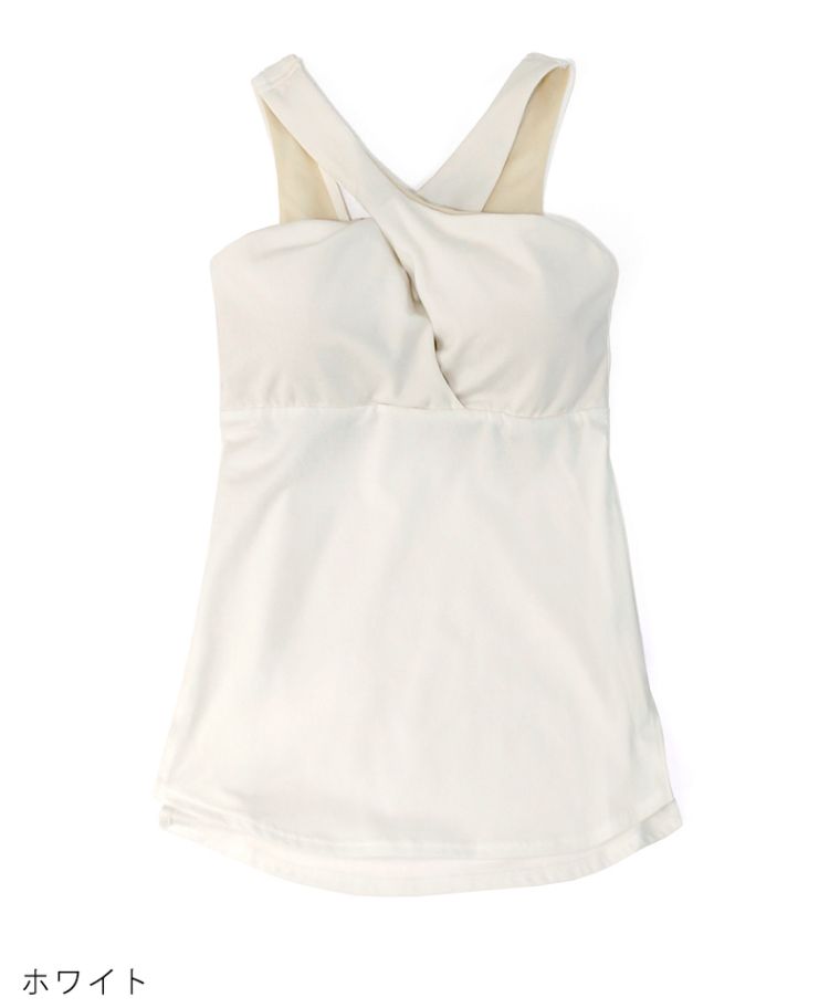 【シワ有り】【0195】タンクトップ ヨガウェア RS-L488T RealStone リアルストーン Mサイズ ホワイト アウトレット