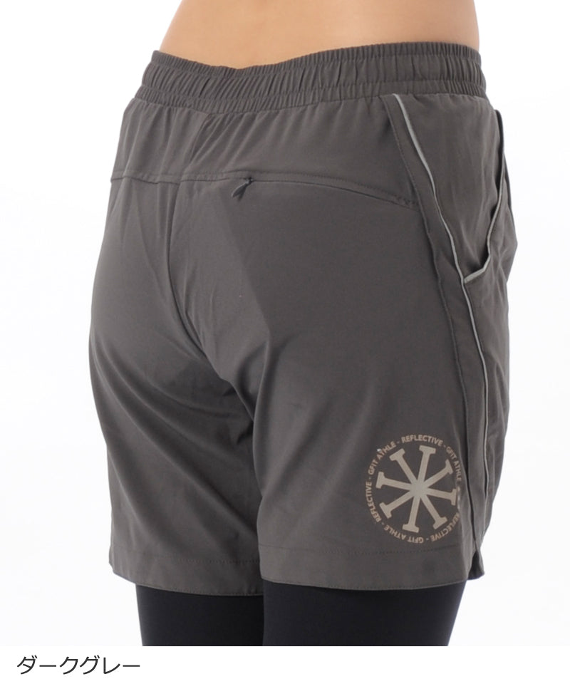 【シワ有り】 【0007】エアパン ハーフ フィットネスウェア MS-N023PP G-FIT ジーフィット Lサイズ ダークグレー アウトレット