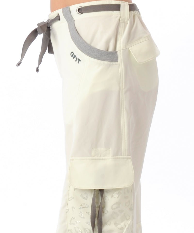 【シミ有り】【0246】ロングパンツ フィットネスウェア OM-N125PP G-FIT ジーフィット Mサイズ オフホワイト アウトレット