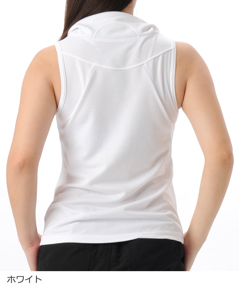 【シワ有り】 【0095】ハイネック タンクトップ フィットネスウェア OM-C904TT G-FIT ジーフィット Mサイズ ホワイト アウトレット