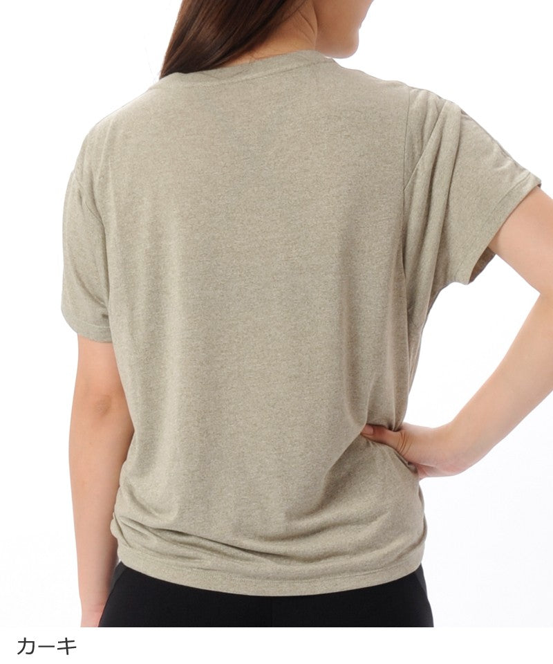 【シミ有り】 【0032】デザインTシャツ フィットネスウェア GR-C027TS G-FIT ジーフィット Mサイズ カーキ アウトレット