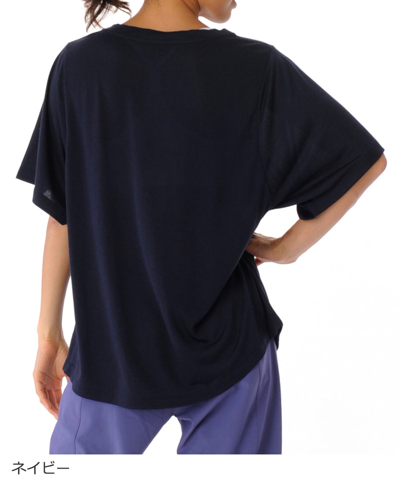 【シワ有り】【0307】Tシャツ フィットネスウェア GA-C612TS G-FIT ジーフィット Mサイズ ネイビー アウトレット