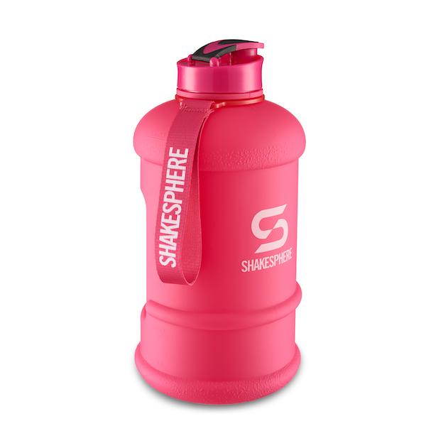 1.3L ShakeSphere Hydration Jug Matte Pink/White Logo - ShakeSphere