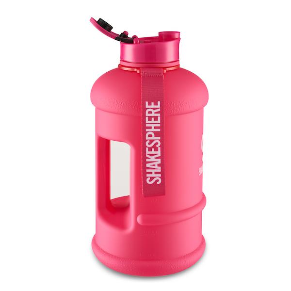 1.3L ShakeSphere Hydration Jug Matte Pink/White Logo - ShakeSphere