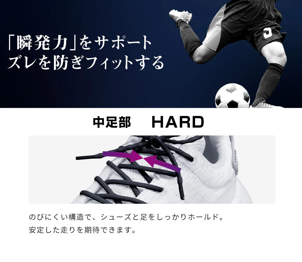 伸縮率の異なる靴ヒモが生むパフォーマンスアップ MAGIC LACE マジックレース