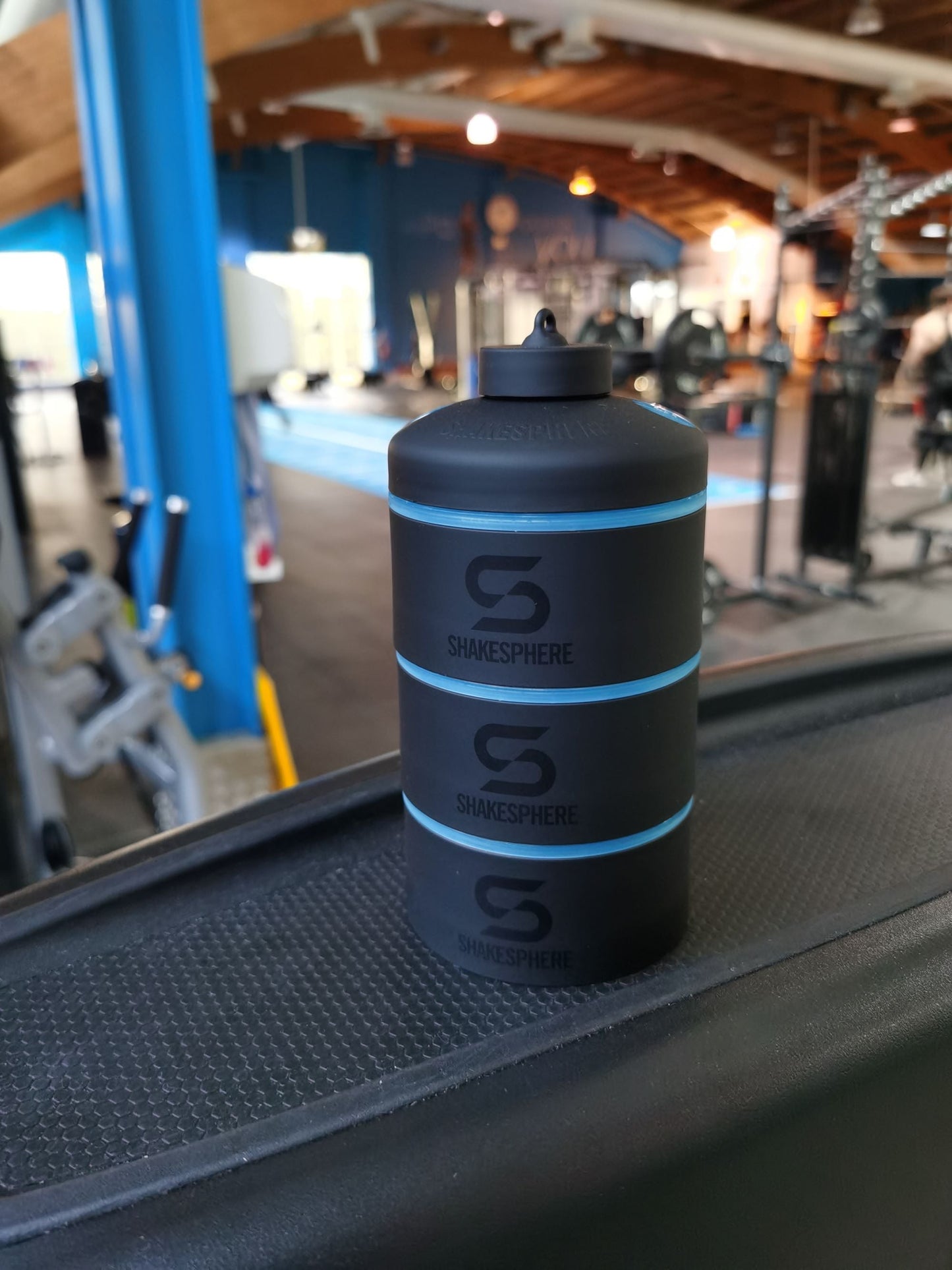 ShakeSphere プロテインパウダー スタッカブルストレージ コンテイナー85g 3オンス シアンブルー