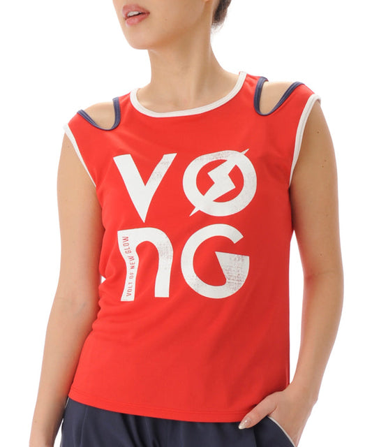 【シワ有り】【0161】タンクトップ フィットネスウェア OM-C994TT G-FIT ジーフィット Mサイズ レッド アウトレット