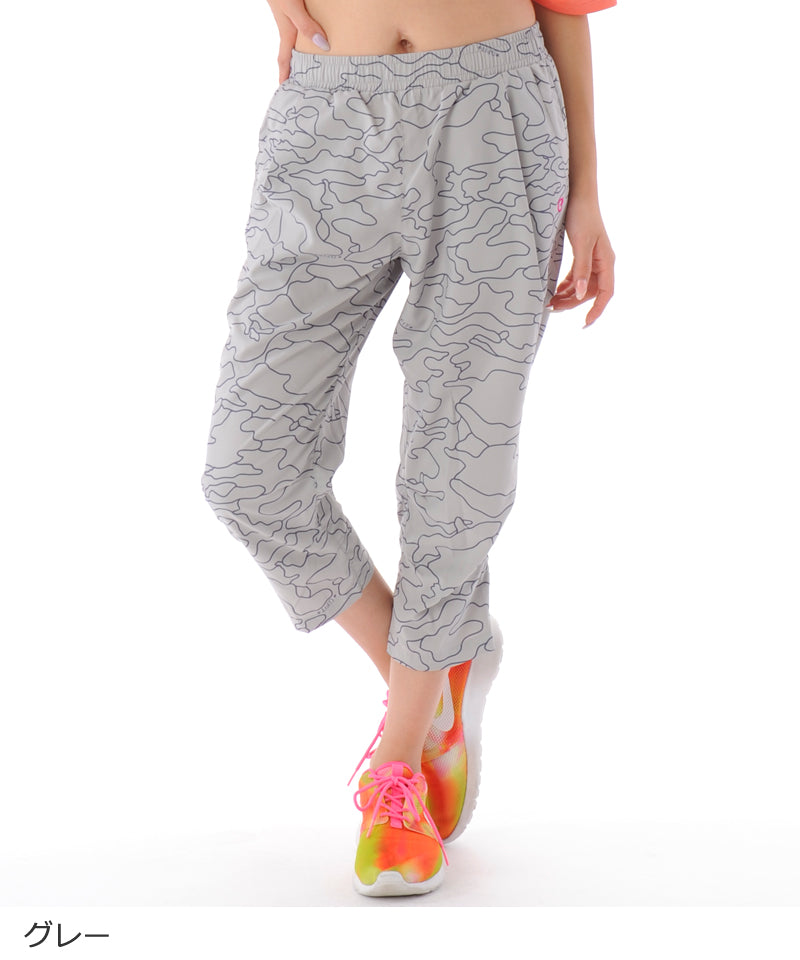 【シミ有り】【0258】カプリパンツ フィットネスウェア OM-N129PP G-FIT ジーフィット Mサイズ グレー アウトレット