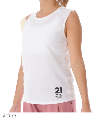 【シワ有り】【0177】タンクトップ フィットネスウェア OS-C010TT G-FIT VISTA ジーフィット Mサイズ ホワイト アウトレット