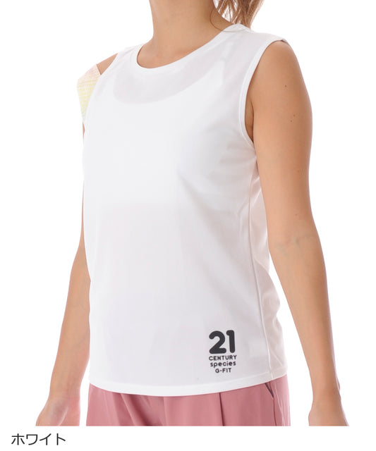 【シワ有り】【0177】タンクトップ フィットネスウェア OS-C010TT G-FIT VISTA ジーフィット Mサイズ ホワイト アウトレット