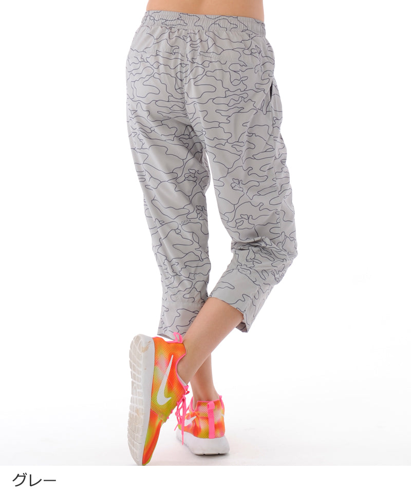 【シミ有り】【0258】カプリパンツ フィットネスウェア OM-N129PP G-FIT ジーフィット Mサイズ グレー アウトレット