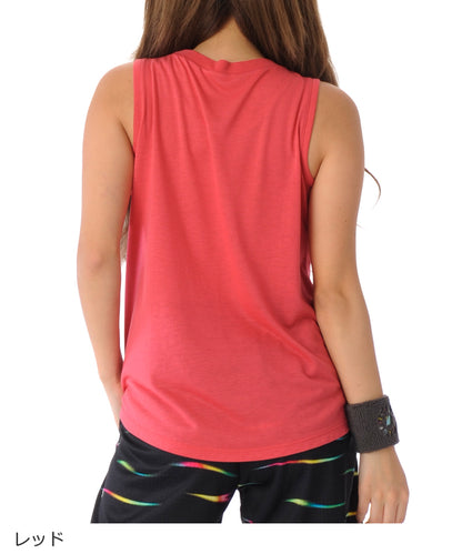 【シワ有り】【0179】タンクトップ フィットネスウェア GA-C594TT G-FIT ジーフィット Lサイズ レッド アウトレット
