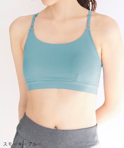 【シワ有り】【0305】ソフトサポート ブラトップ Ｌサイズ スモーキーブルー アウトレット