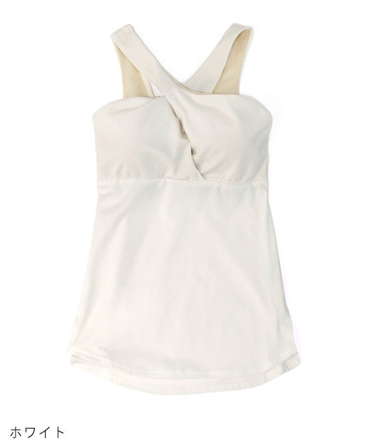 【シワ有り】【0209】タンクトップ  ヨガウェア RS-L488T RealStone  リアルストーン Mサイズ ホワイト アウトレット