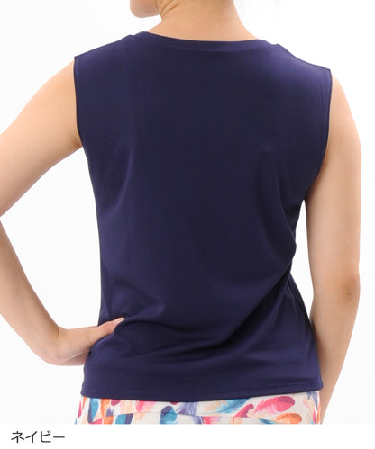 【シワ有り】 【0014】タンクトップ フィットネスウェア OM-C962TT G-FIT ジーフィット Mサイズ ネイビー アウトレット