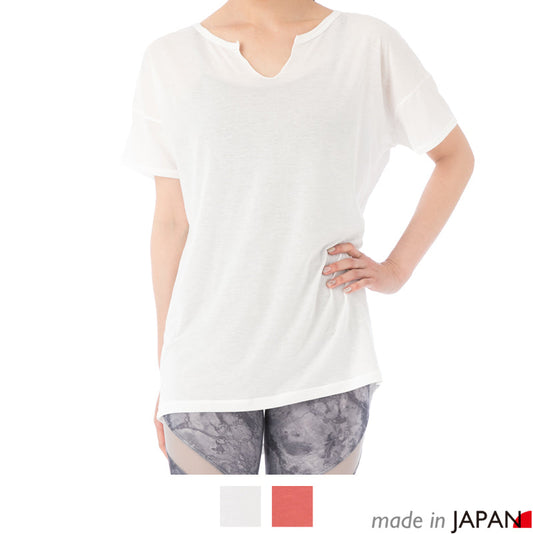 【シワ有り】【0316】Tシャツ  ヨガウェア RS-C389TS RealStone  リアルストーン Mサイズ ホワイト アウトレット