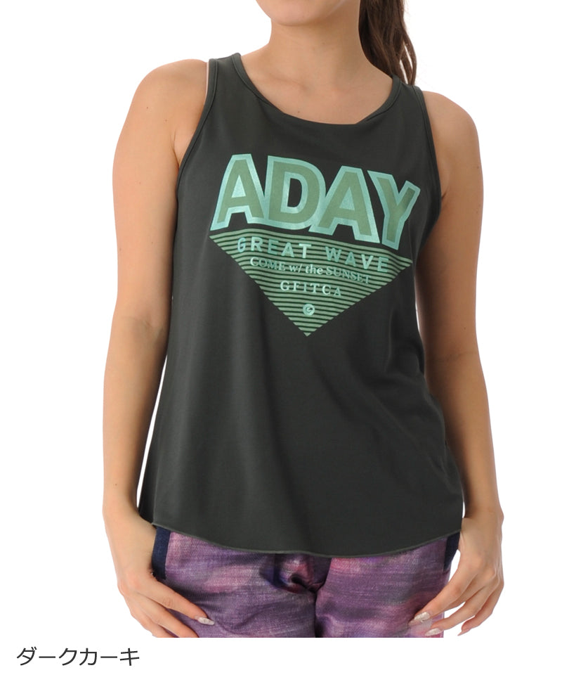 【シワ有り】 【0133】タンクトップ フィットネスウェア GA-C602TT Lサイズ ダークカーキ G-FIT ジーフィット アウトレット