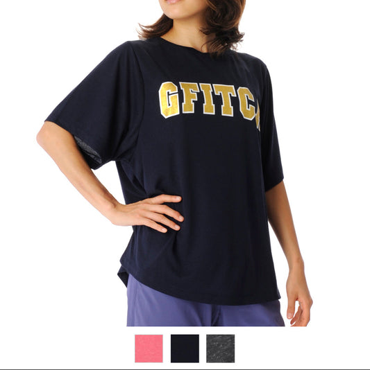 【シワ有り】【0307】Tシャツ フィットネスウェア GA-C612TS G-FIT ジーフィット Mサイズ ネイビー アウトレット
