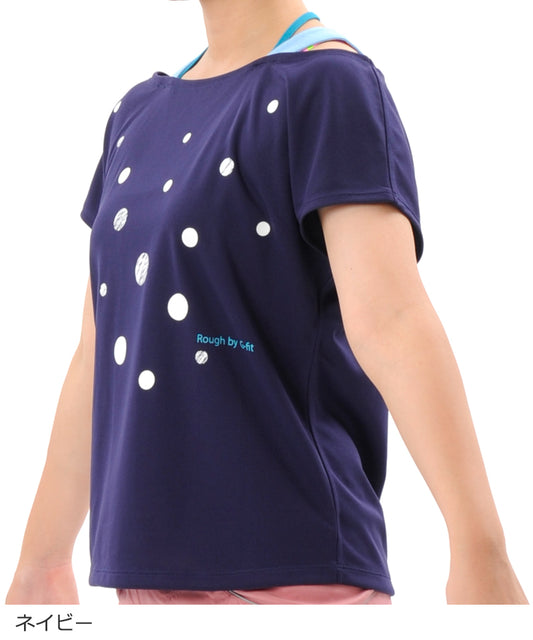 【シワ有り】 【0023】デザインTシャツ フィットネスウェア OM-C965TS G-FIT ジーフィット Mサイズ ネイビー アウトレット