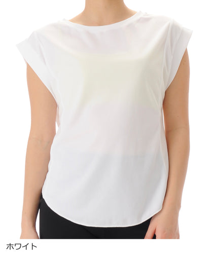 【シワ有り】 【0061】デザイン タンクトップ フィットネスウェア OM-C996TT G-FIT ジーフィット Lサイズ ホワイト アウトレット