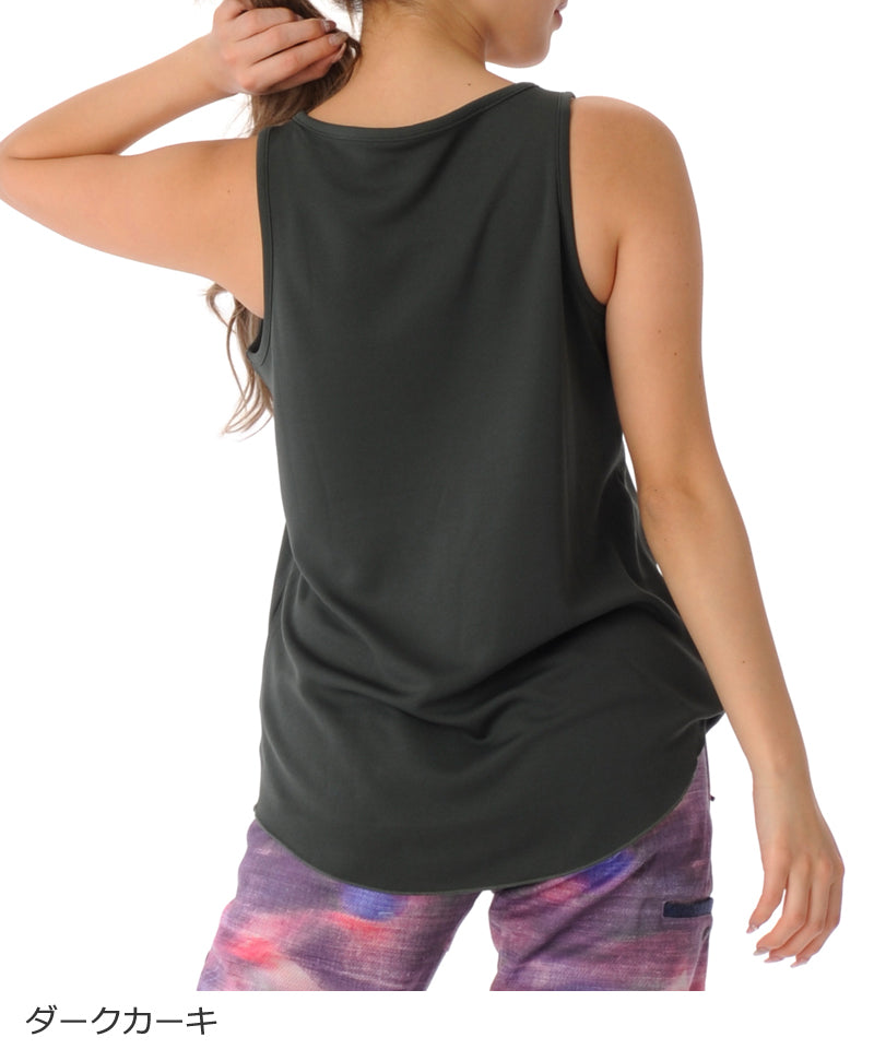 【シワ有り】 【0064】タンクトップ フィットネスウェア GA-C602TT G-FIT ジーフィット Lサイズ ダークカーキ アウトレット