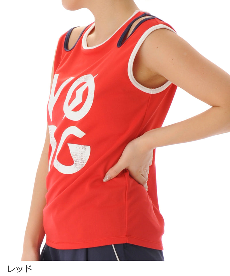 【シワ有り】【0161】タンクトップ フィットネスウェア OM-C994TT G-FIT ジーフィット Mサイズ レッド アウトレット