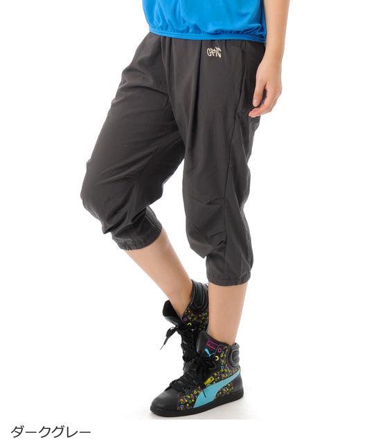 【キズ有り】【0259】エアパン サルエル カプリ パンツ フィットネスウェア MS -N021PP G-FIT ジーフィット Lサイズ ダークグレー アウトレット