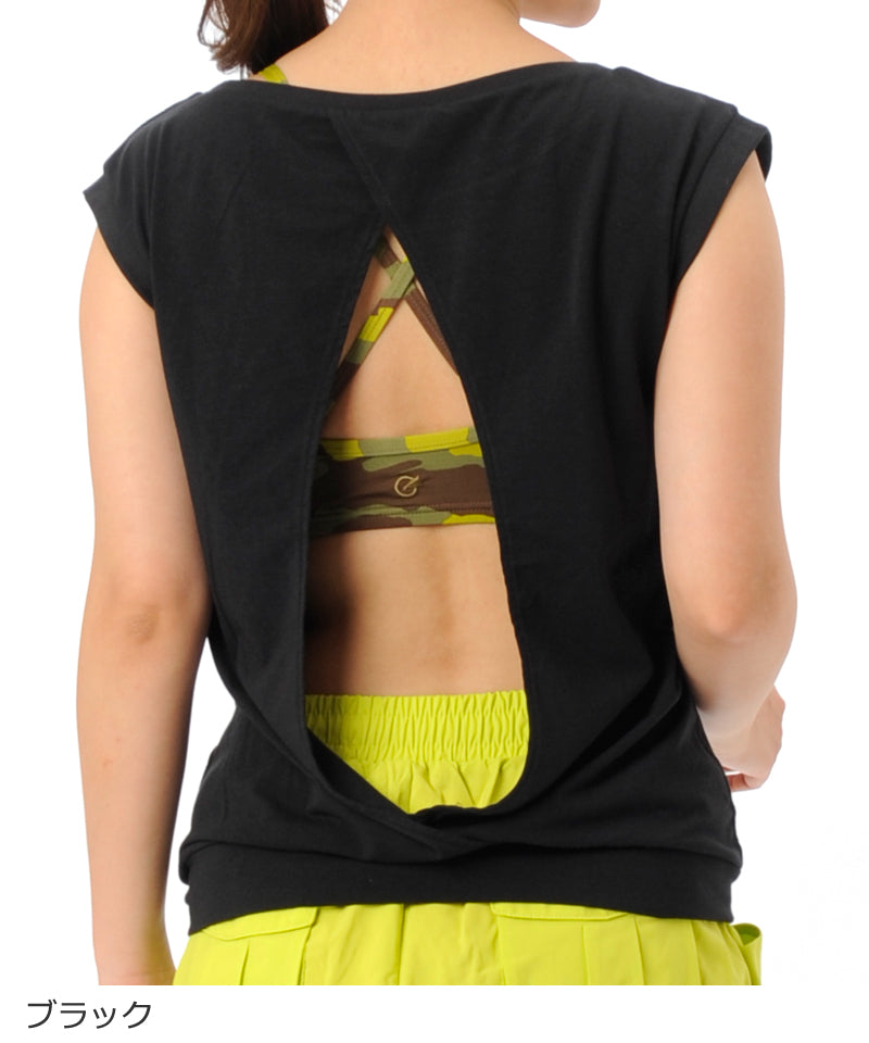 【シワ有り】【0188】タンクトップ フィットネスウェア OM-C833TT G-FIT ジーフィット Mサイズ ブラック アウトレット