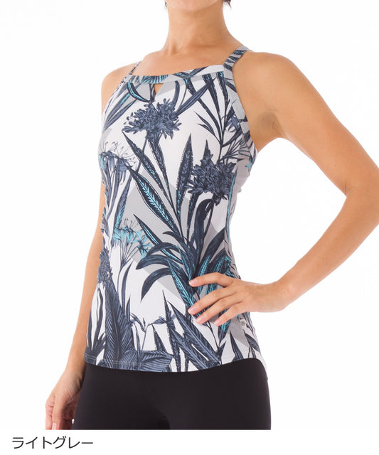 【シワ有り】【0203】キャミトップ  ヨガウェア RS-L463T RealStone  リアルストーン Lサイズ ライトグレー アウトレット