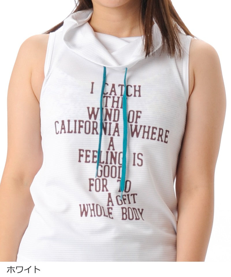 【シワ有り】 【0095】ハイネック タンクトップ フィットネスウェア OM-C904TT G-FIT ジーフィット Mサイズ ホワイト アウトレット