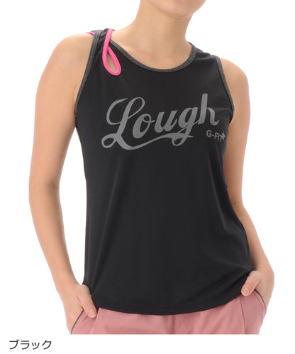 【シワ有り】 【0154】デザインタンク フィットネスウェア OM-C977TT Mサイズ ブラック G-FIT ジーフィット アウトレット