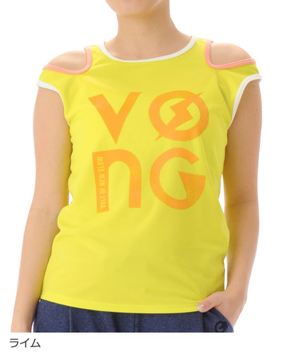 【シワ有り】 【0131】タンクトップ フィットネスウェア OM-C994TT Lサイズ ライム G-FIT ジーフィット アウトレット