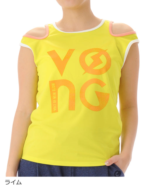 【シワ有り】 【0131】タンクトップ フィットネスウェア OM-C994TT Lサイズ ライム G-FIT ジーフィット アウトレット