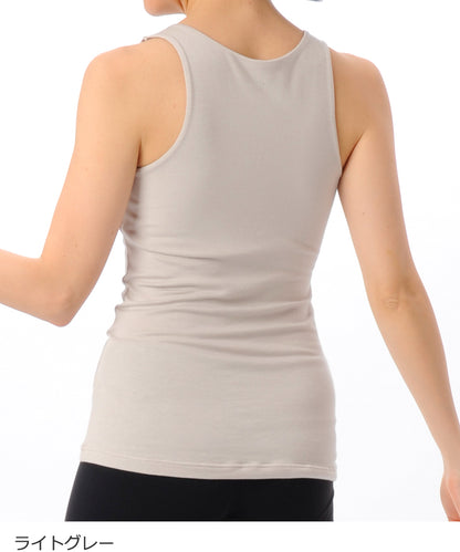 【シワ有り】 【0025】フィットタンクトップ  ヨガウェア RS-C320TT RealStone  リアルストーン Lサイズ ライトグレー アウトレット