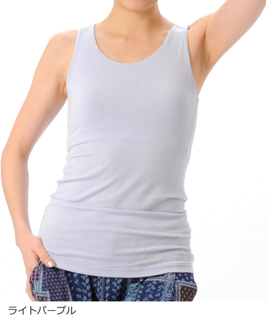 【シワ有り】 【0079】フィットタンクトップ  ヨガウェア RS-C320TT RealStone  リアルストーン Lサイズ ライトパープル アウトレット