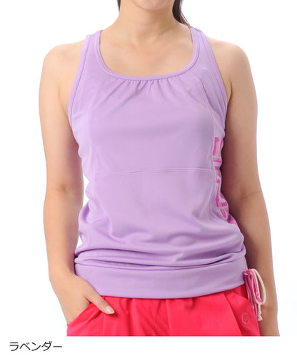 【シワ有り】 【0076】サイド紐 タンクトップ フィットネスウェア OM-C925TT G-FIT ジーフィット Mサイズ ラベンダー アウトレット