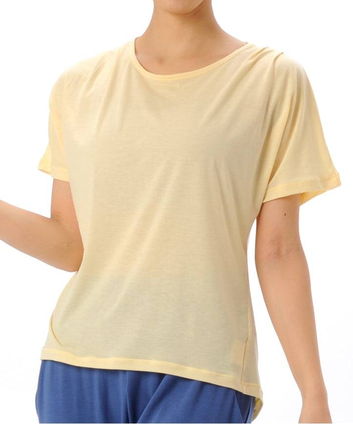 【シワ有り】【0276】Tシャツ  ヨガウェア RS-C358TS RealStone  リアルストーン Mサイズ イエロー アウトレット