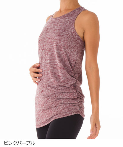 【シワ有り】 【0040】Flowy タンクトップ  ヨガウェア RS-C367TT RealStone  リアルストーン Lサイズ ピンクパープル アウトレット