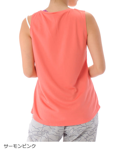 【シワ有り】 【0141】タンクトップ フィットネスウェア OR-C013TT Mサイズ サーモンピンク G-FIT ジーフィット アウトレット