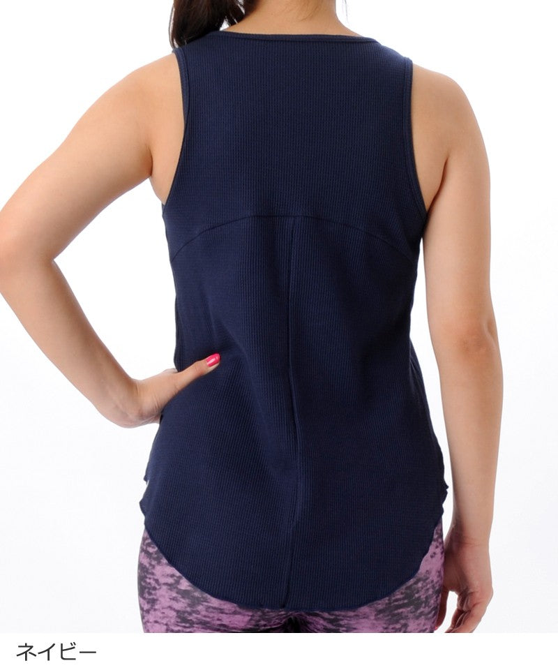 【シワ有り】 【0080】タンクトップ フィットネスウェア GA-C524TT G-FIT ジーフィット Lサイズ ネイビー アウトレット
