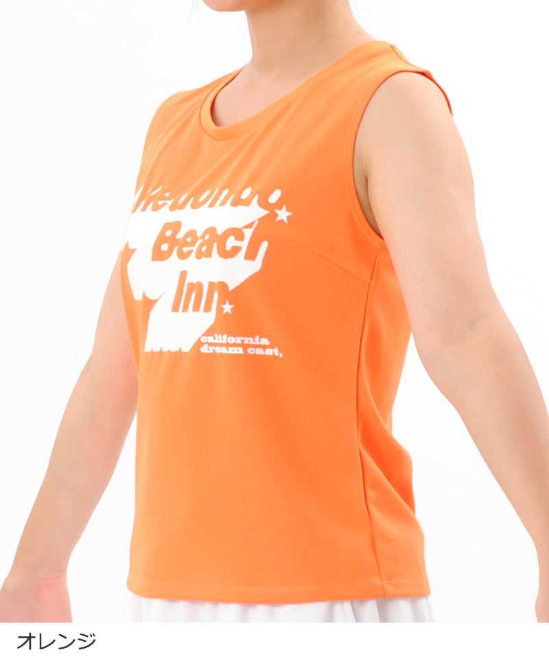 【シワ有り】 【0069】タンクトップ フィットネスウェア OM-C962TT G-FIT ジーフィット Lサイズ オレンジ アウトレット