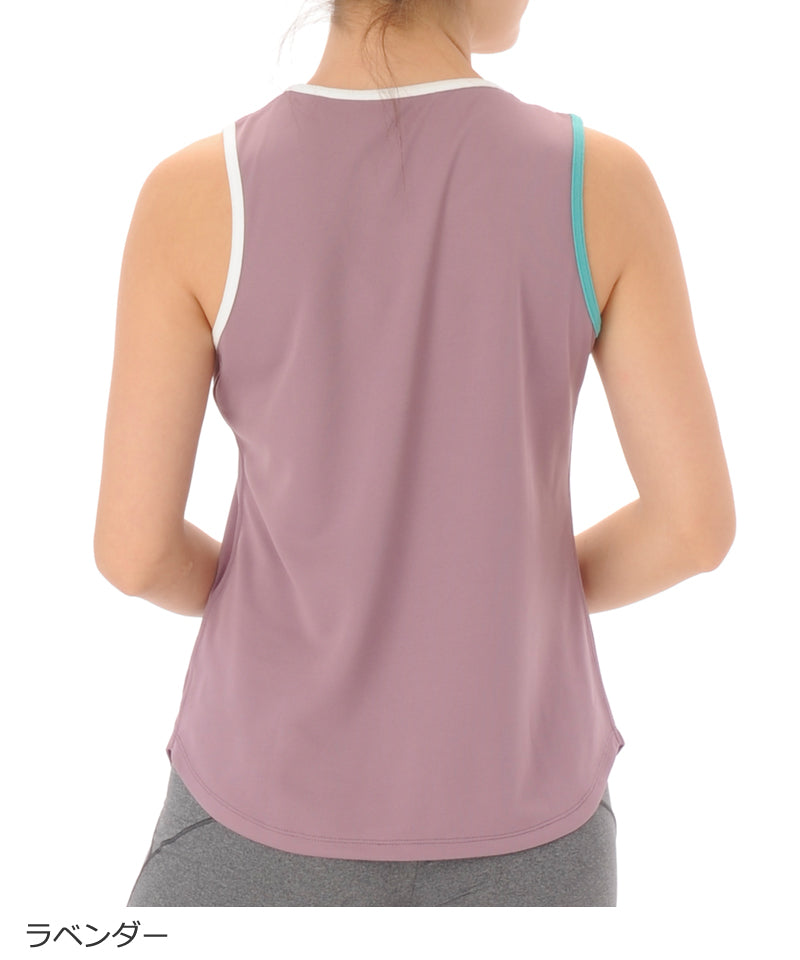 【シワ有り】【0160】デザインタンク フィットネスウェア OM-C977TT G-FIT ジーフィット Mサイズ ラベンダー アウトレット