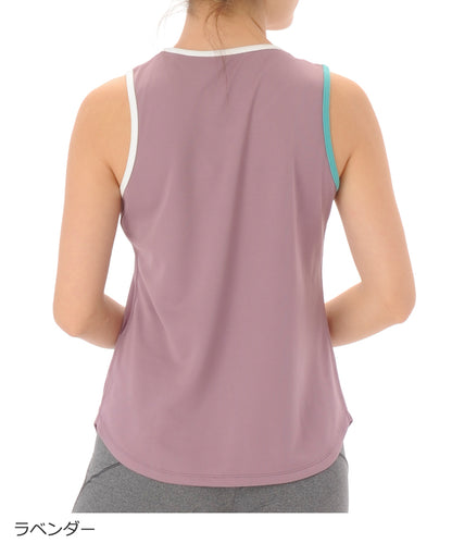 【シワ有り】【0160】デザインタンク フィットネスウェア OM-C977TT G-FIT ジーフィット Mサイズ ラベンダー アウトレット