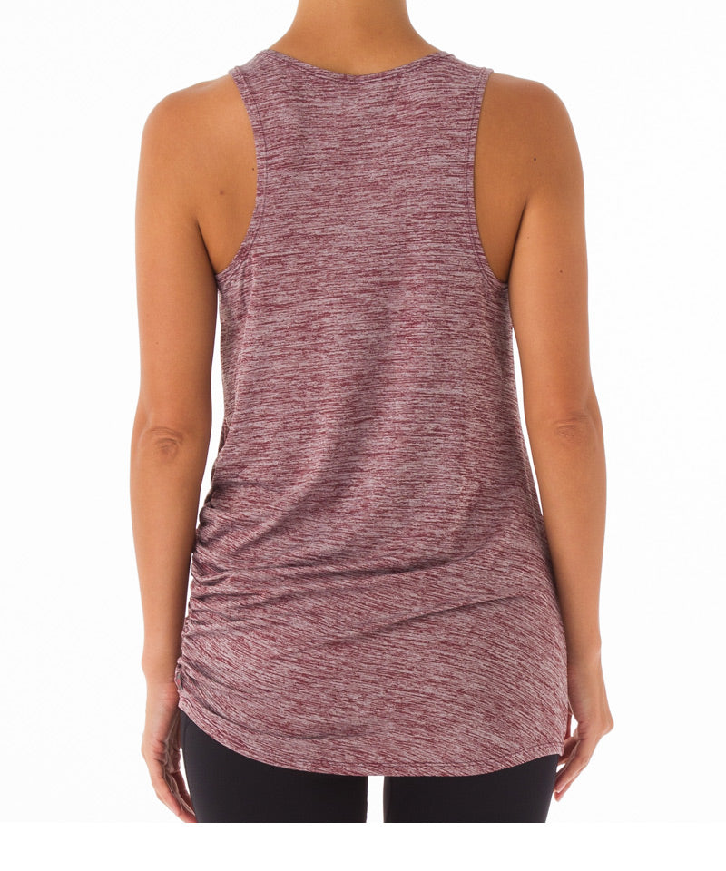 【シワ有り】 【0040】Flowy タンクトップ  ヨガウェア RS-C367TT RealStone  リアルストーン Lサイズ ピンクパープル アウトレット