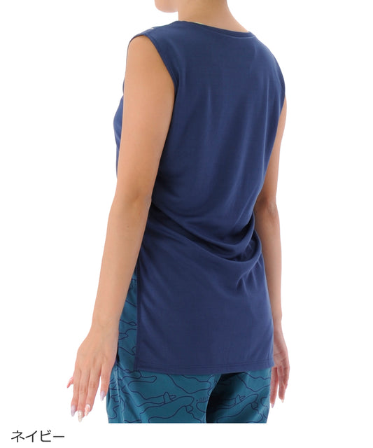【シワ有り】 【0148】タンクトップ フィットネスウェア OR-C009TT Mサイズ ネイビー G-FIT ジーフィット アウトレット