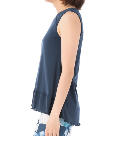 【シワ有り】 【0044】タンクトップ  ヨガウェア RS-C396TT RealStone リアルストーン Lサイズ ネイビー アウトレット