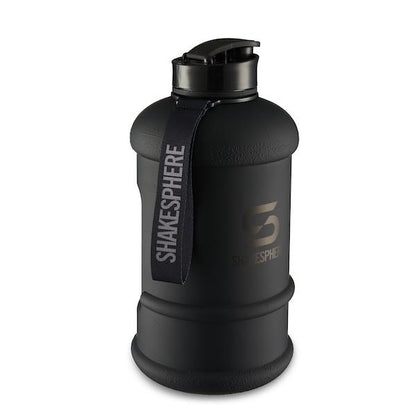 1.3L ShakeSphere Hydration Jug Matte Black/Black Logo - ShakeSphere 