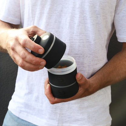 ShakeSphere プロテインパウダー スタッカブルストレージ コンテイナー85g 3オンス  シアンブルー