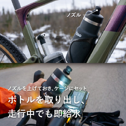 傾けるだけで素早く給水 Bivo Trio 620ml 真空断熱 ボトル（10色展開）